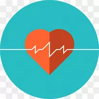 保健医学、心血管疾病、心脏病学、心脏搏动图标