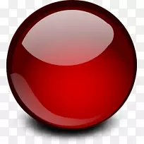 球体电脑图标剪辑艺术-红色光泽球png