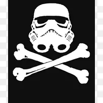 冲锋队t-t恤、胼胝体头骨和骨头骨及十字骨-免费下载头骨和十字骨图标剪贴画