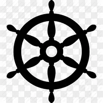 船轮舵手舵海，船轮图标PNG