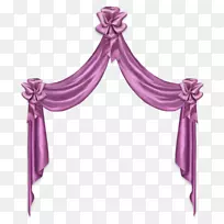 窗帘装饰艺术紫色剪贴画-图片窗帘免费下载PNG