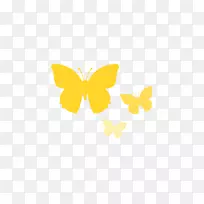 蝴蝶黄色剪贴画-黄色蝴蝶剪贴画