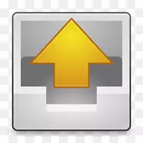 方形三角形符号黄色-动作邮件发件箱