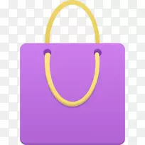 紫色符号黄色紫色购物袋紫色
