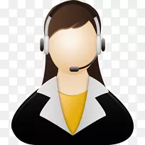 颈部沟通面毛接线员-客户服务