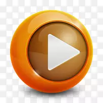 橙色圆形字体-adobe媒体播放器