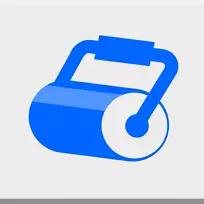 蓝色角文字符号-APP文件滚筒