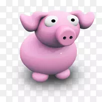 粉红猪鼻-猪瓷