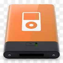 智能手机电子设备多媒体-橙色ipod w