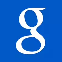 蓝色商标文字符号-google