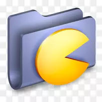 电脑图标角黄色-小游戏蓝色文件夹