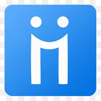 蓝色表情角文字-Diigo