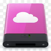 粉红电子设备配件多媒体-粉红色iDisk w