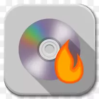 橙色圆形字体-应用程序CD刻录机