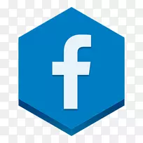 蓝色角区域符号-Facebook