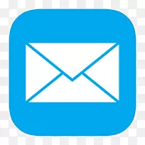 蓝色三角区域文字-邮件