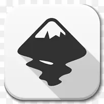 三角形符号黑白字体应用程序Inkscape