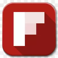 方形矩形标志-应用程序Flipboard