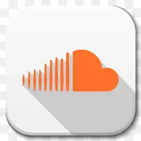 手手指橙色-应用程序SoundCloud b