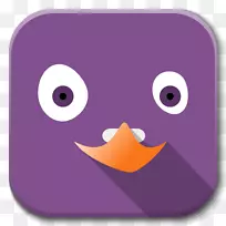 紫色鸟嘴字体-应用程序