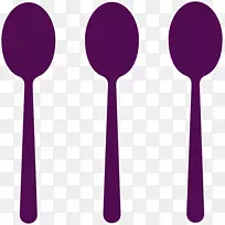 测量勺子餐具夹艺术.粉红色勺子夹子