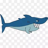 大白鲨动画剪辑艺术-鲨鱼图片卡通