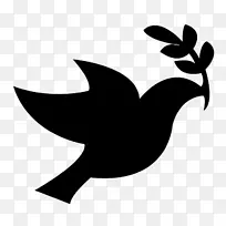 鸽子作为剪贴画的象征-和平鸟