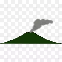 马荣·卡加瓦遗址火山剪贴画-火山峭壁