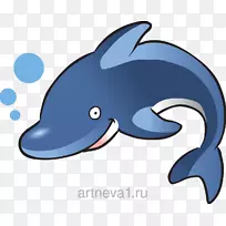 宽吻海豚剪贴画-海豚