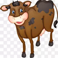 得克萨斯州龙角棕色瑞士牛群摄影剪贴画-牛