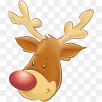 鲁道夫圣诞老人的驯鹿圣诞鹿