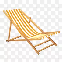 Eames躺椅，长椅，艺术剪贴画-沙滩椅剪贴画