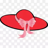 红帽协会太阳帽女剪贴画-花式帽子剪贴画