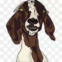 波尔山羊盎格鲁-努比亚山羊母羊：戴眼镜的快乐山羊t恤山羊