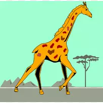 北方长颈鹿卡通片艺术长颈鹿