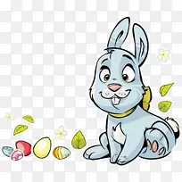 复活节兔子画幸福礼物-兔子