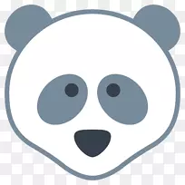 大熊猫熊笔划电脑图标动物熊猫