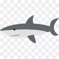 鲨鱼卡通画夹艺术-鲨鱼
