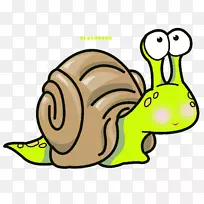 勃艮第蜗牛画腹足夹艺术-蜗牛