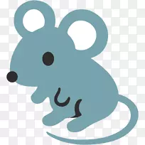 大鼠表情小白鼠贴纸-鼠