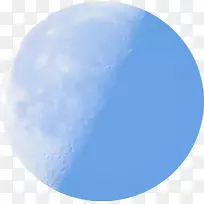 蓝月相剪贴画-月亮