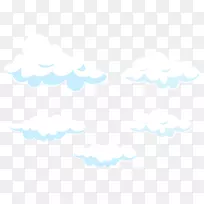 蓝色绿松石天空桌面壁纸图案-云