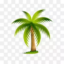 电脑图标槟榔科剪贴画-棕榈树