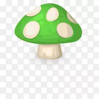 蘑菇绿色剪贴画-蘑菇