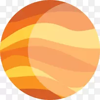 木星Ganymede剪贴画-橙色