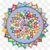 曼陀罗彩色剪贴画-曼陀罗剪贴画