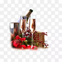新年祝福-香槟酒