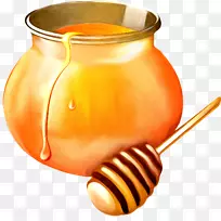 蜜蜂蜂蜜罐夹艺术-蜂蜜