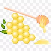 蜜蜂昆虫蜂巢-蜂蜜