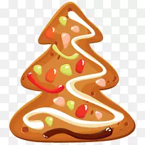 糖霜和糖霜圣诞曲奇饼干剪贴画曲奇